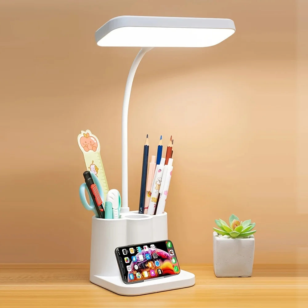 lampe moderne rechargeable usb blanc rangement smartphone stylos(calendar)