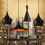 lampe suspension industrielle métal noir doré rétro moderne éclairage intérieur restaurant bar loft