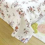 ensemble literie floral doux rose blanc orange violet vert romantique maison chambre lit