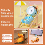 veilleuse pliante animaux chien girafe lampe table bleu jaune rose modernes clips
