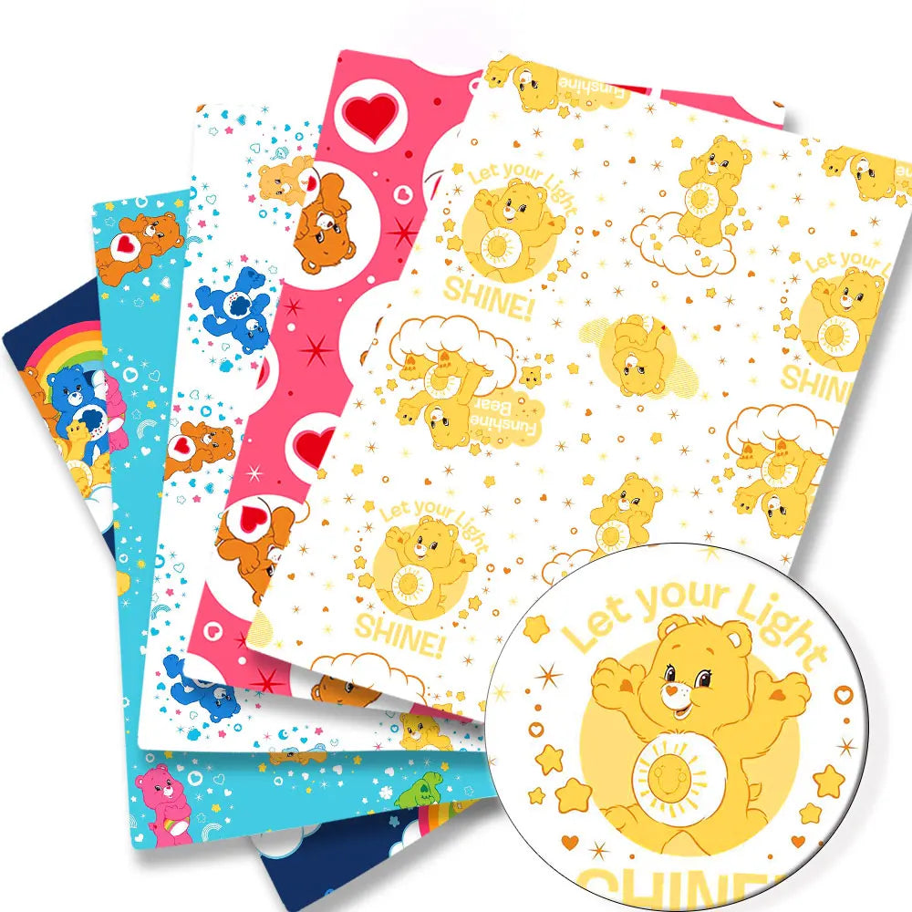 serviettes papier multicolores motif personnages mignons coeurs arc ciel enfants deco