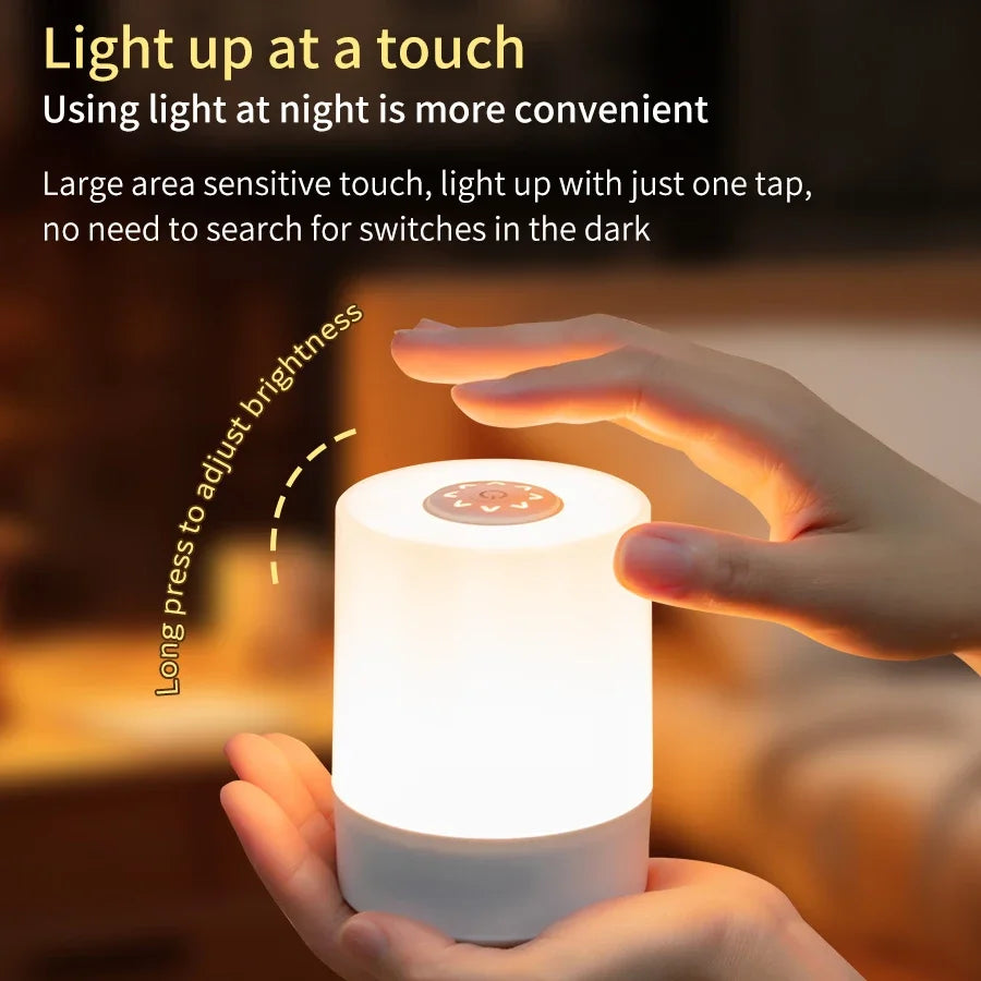 lampe tactile sans fil veilleuse led rechargeable moderne minimaliste blanc boisclair