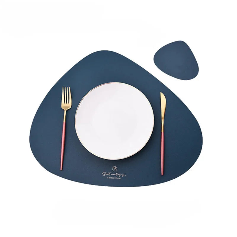 tapis table moderne tapis cuisine 45x37cm sous verre 13x11cm bleu marine gris rouge