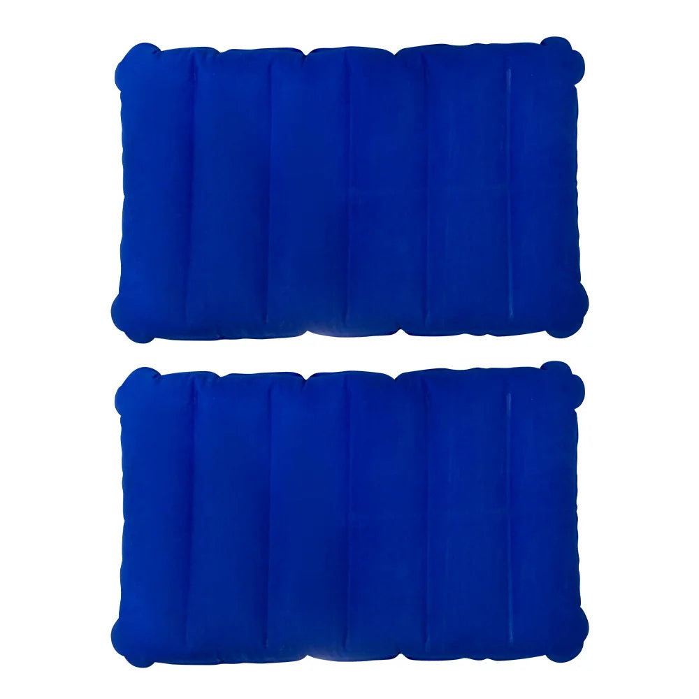coussin gonflable voyage bleu rouge gris confortable portable valve gonflage