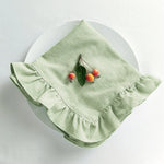 serviettes table coton doux gris orange bleu rose beige vert modernes élégantes pack 4PCS