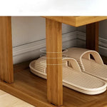 étagère chaussures bois naturel moderne étages rangement porte maison