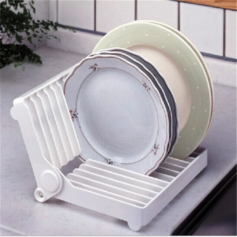 organisateur pliable vaisselle blanc moderne assiettes bols verres rangement cuisine supports plastique