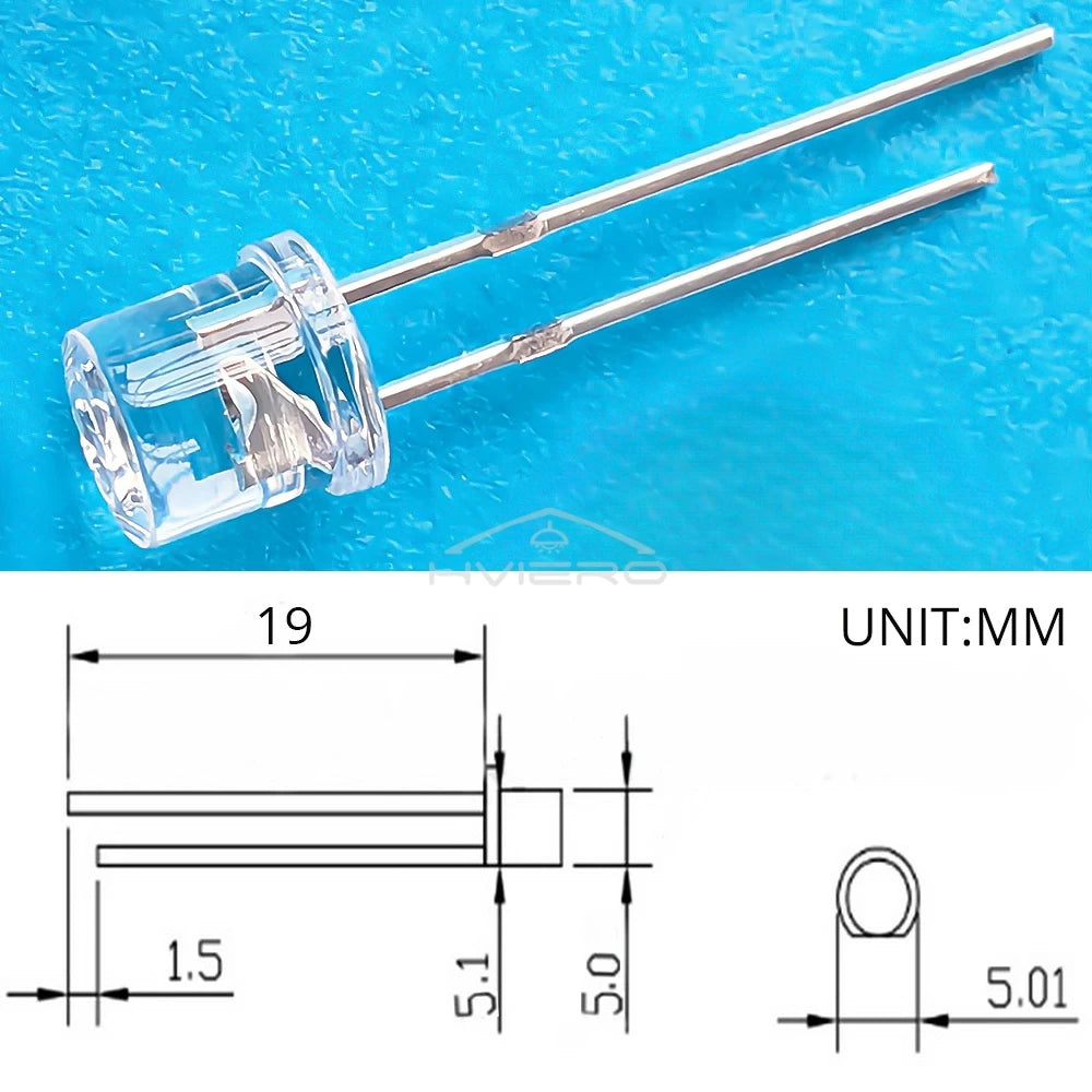 diodes led rouge rose orange blanc chaud bleu transparentes modernes 100pcs