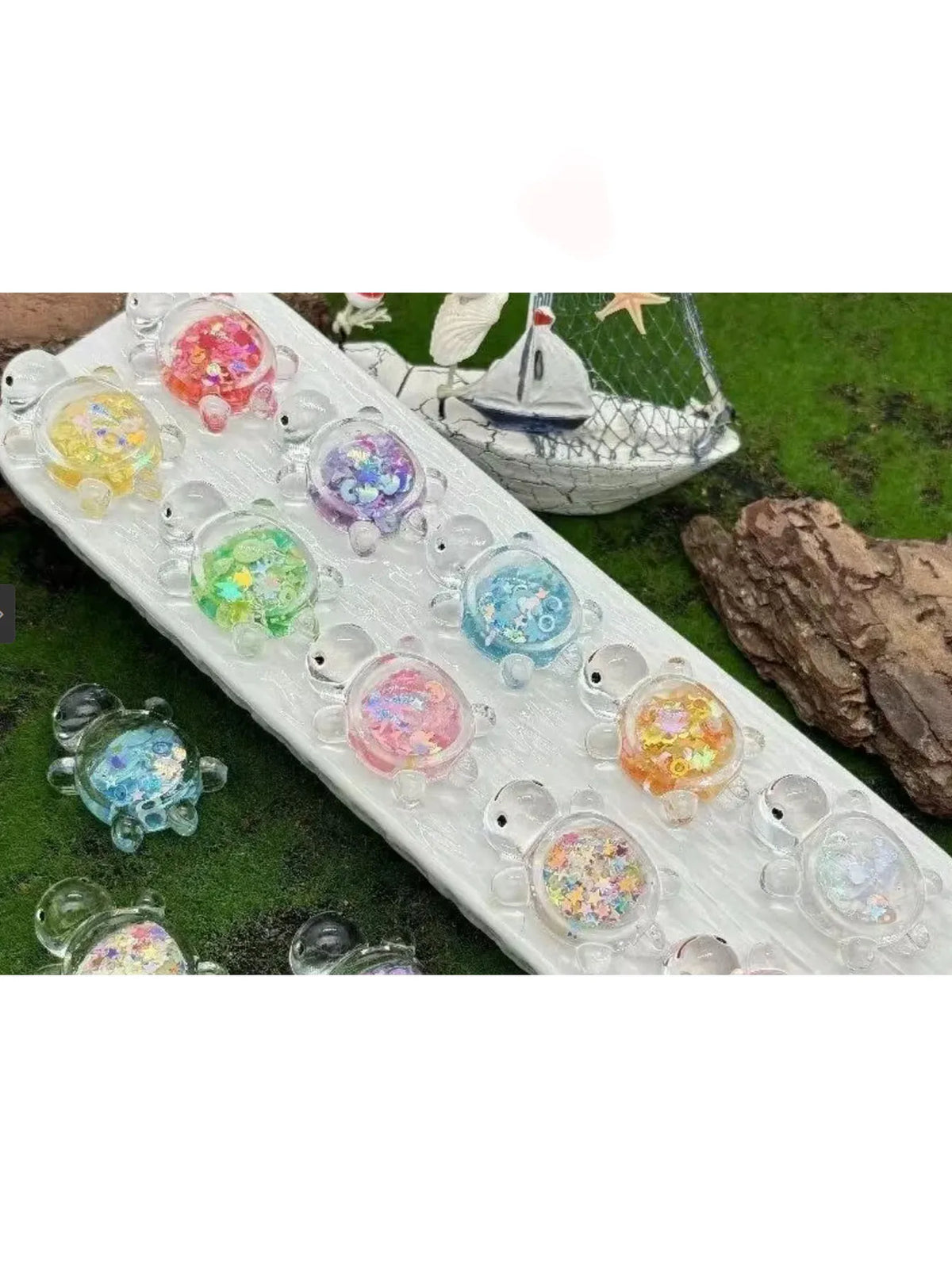 coquillages décoratifs transparents animaux tortues canards cochons adhésif maison jardin intérieur extérieur