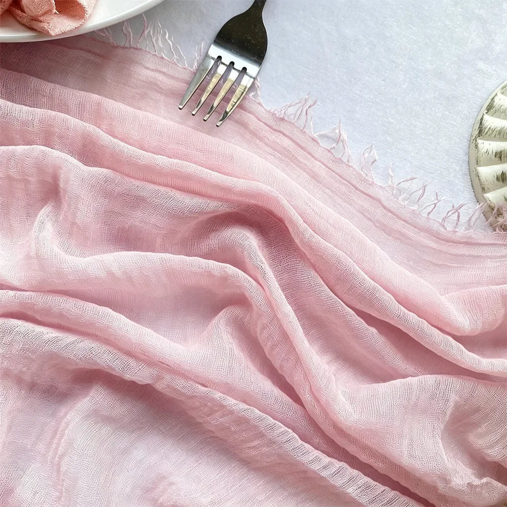 serviette table moderne rose franges élégante décoration mariage baby shower festive
