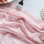 serviette table moderne rose franges élégante décoration mariage baby shower festive