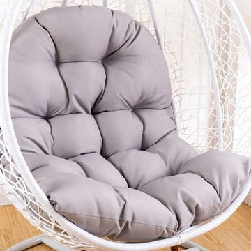 coussin chaise suspendue gris clair épais imperméable coton moderne patio jardin 48x32cm