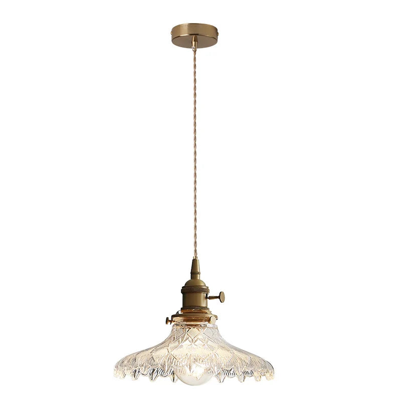 suspension lumineuse vintage vert doré motifs géométriques ampoules câbles chaînes métal