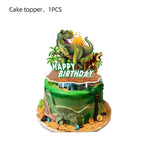 supports cupcakes dinosaures feuilles vert gris anniversaire jungle enfant thème jurassique festive occasionnels