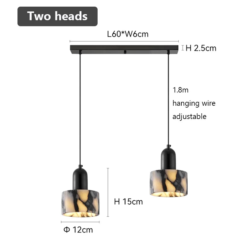 lampe suspendue marbre noir blanc moderne salon chambre gris ledflux2492000voltage90260