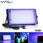projecteur led uv 50w 100w 150w noir violet moderne clips câble alimentation interrupteur