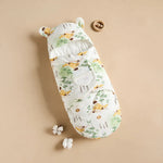 Sac couchage bébé fleurs animaux coton doux blanc rose pâle vert clair zip confortable