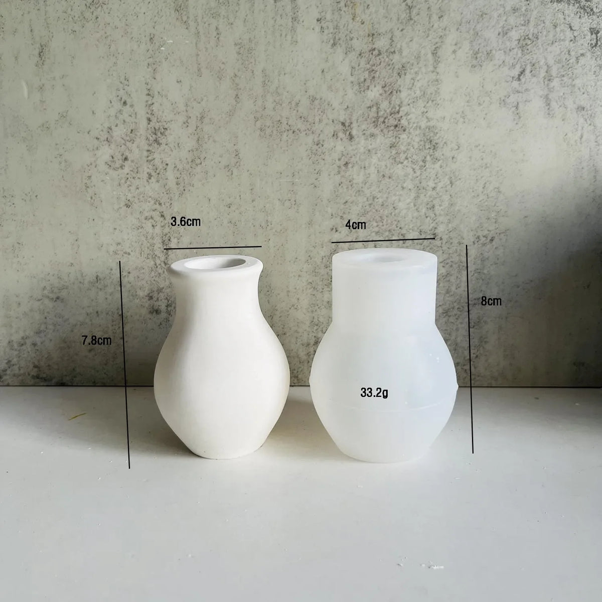 vases silicones blancs minimalistes opaques simples bougeoirs egouttage fleur arrangement