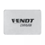 tapis bain blanc logo fendt caravan moderne imperméable antidérapant polyester coton