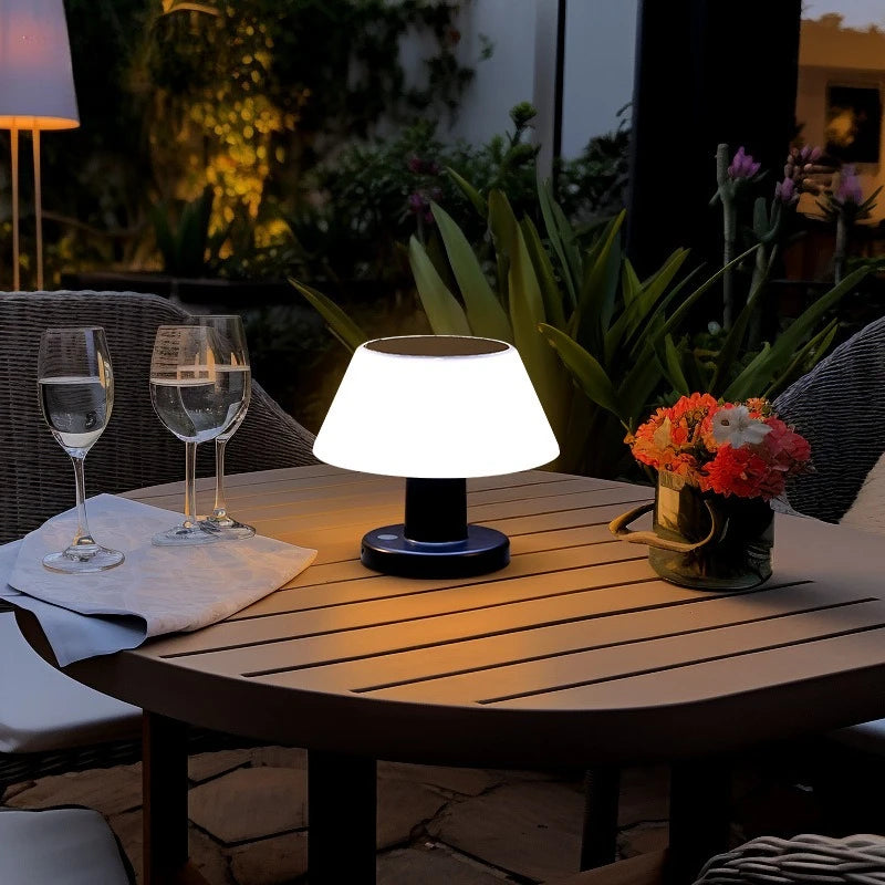 lampe table moderne rechargeable usb blanc noir matériau abs led variable intensité basse consommation