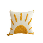 coussins décoratifs géométriques boho chic blanc moutarde tassel chambre canapé maison sans rembourrage