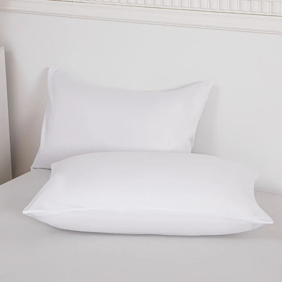 taies d'oreiller polyester non toxiques gris bleu blanc violet solides modernes hospitalières maison respectueuses