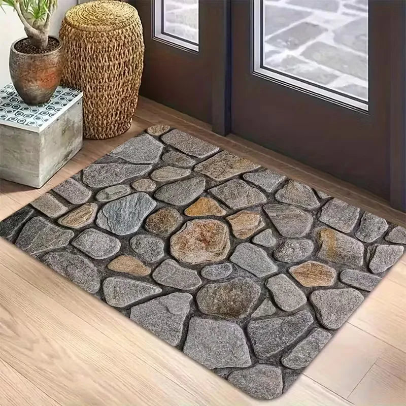 tapis d'entrée gris moderne résistant rides antidérapant 30x50cm 40x60cm 50x80cm