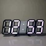 horloge digitale led carrée table moderne minimaliste blanc gris lumière