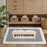 tapis bain moderne gris blanc noir orange motif baignoire arc ciel antidérapant