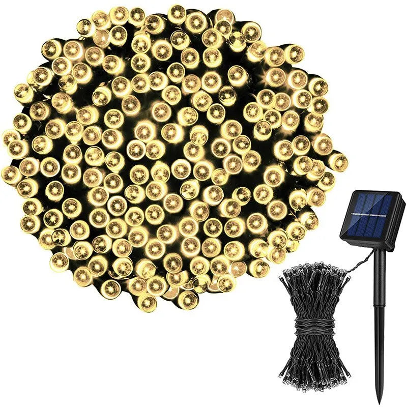 guirlande lumineuse solaire rondes blanc chaud multicolore blanc froid extérieur moderne festive noël