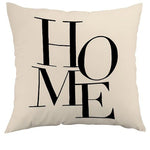 taies d'oreiller jacquard géométriques moderne non toxique 45x45cm polyester coton beige noir motifs textes