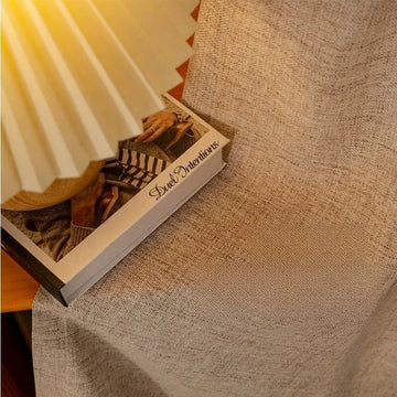 rideau moderne beige clair texture lin opacité salon chambre maison luxe