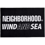tapis moderne noir imprimé blanc texte océan entrée résistant décoloration polyester 100x150cm