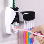 porte brosse dents distributeur dentifrice anti poussière adhésif mural moderne blanc noir bleu rose