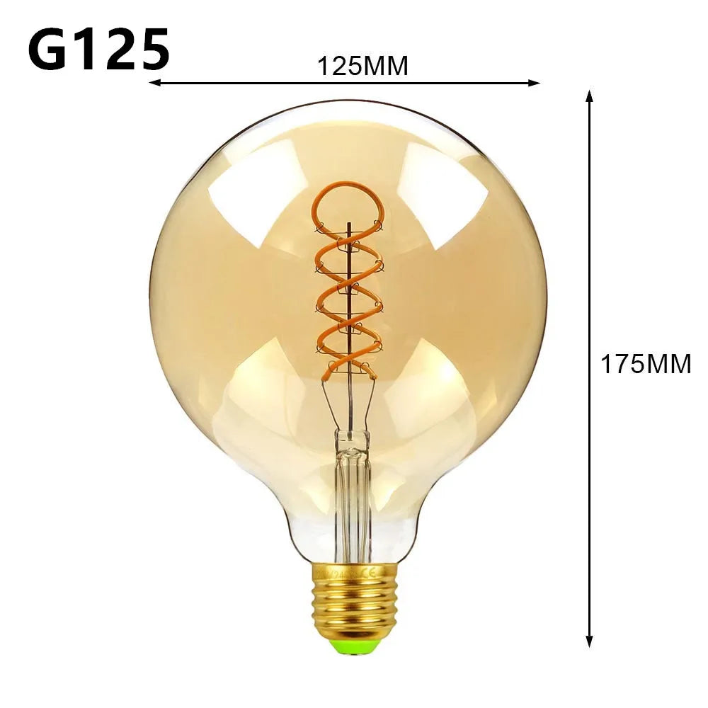 ampoule led filament transparente dorée love dream note vintage métallique moderne chambre 220v