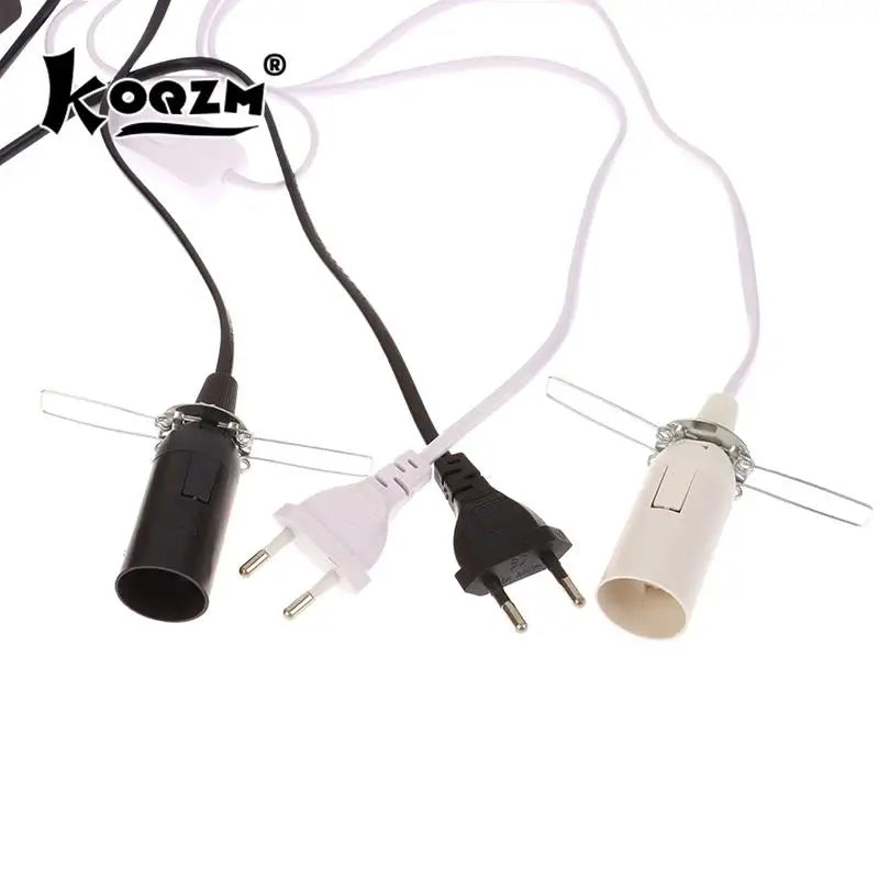 prise courant moderne noir blanc cable interrupteur clips métalliques ab