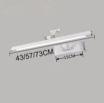 miroir salle bain pliable led mural moderne éclairage intégré maquillage lavabo