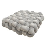 coussin mousse mémoire forme anti décubitus polyester coton rectangulaire blanc motif boules moderne adhesive