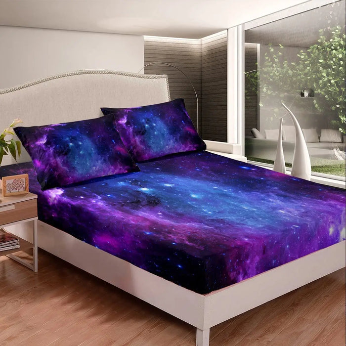 Parure de lit ciel étoilé violet pour ado garçon