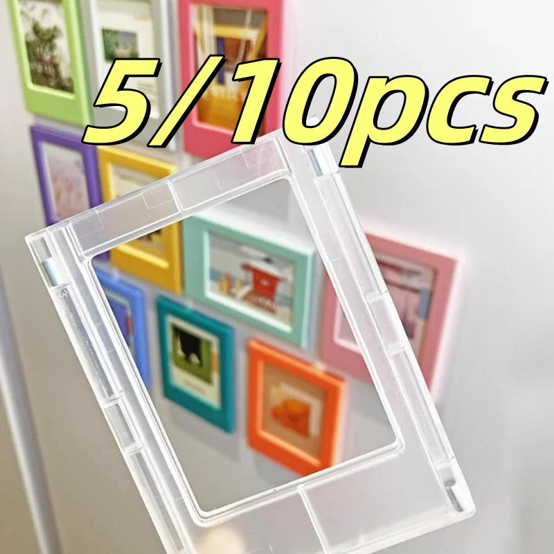 cadres photo aimants transparents modernes couleurs variées instantané fujifilm compatible divers minimaliste pack multiple