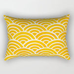 taie d'oreiller rectangulaire jaune clair motif géométrique moderne housse coussin canapé coton 30x50cm