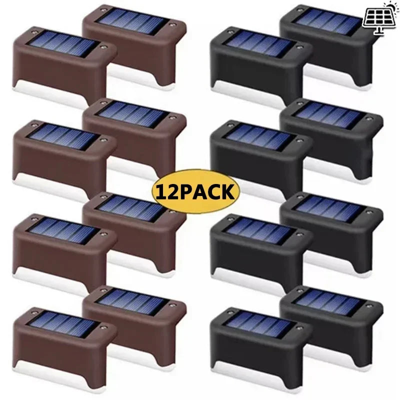 lumières solaires led étanches noires marrons modernes autoinstallables patio jardin extérieur