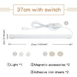 lampe led aimantée usb moderne blanc mat 32cm 5v warm white light