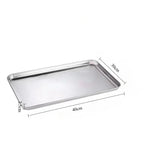 plateau rangement moderne acier inoxydable plat argenté lisse cuisine serveur