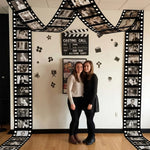 photomaton cadre bobine film noir blanc vintage clips étoiles dorées anniversaire décoration fêtes