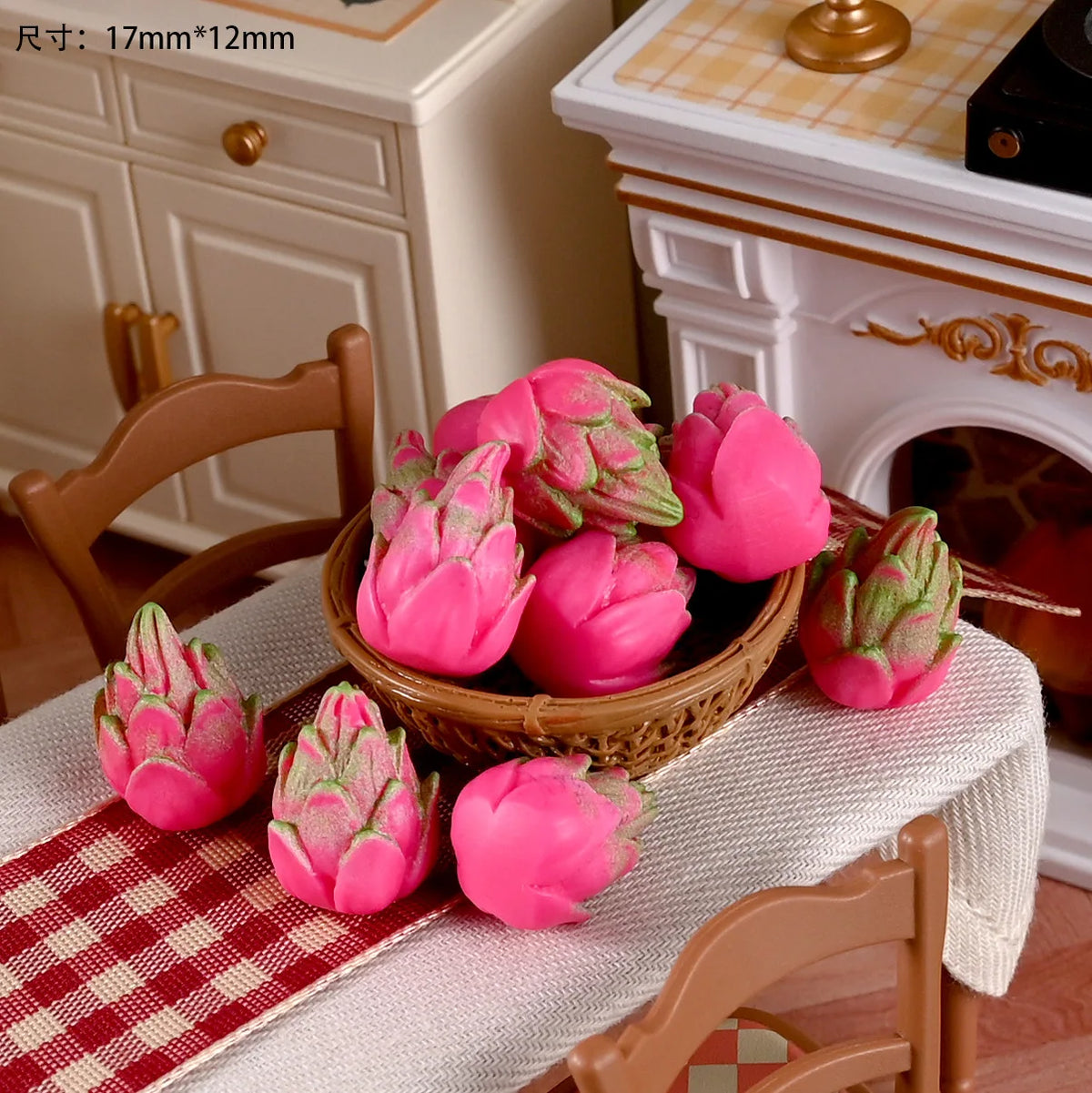 décor maison fruits artificiels résine pastèque fraises pommes raisins oranges réaliste details cuisine 10pièces