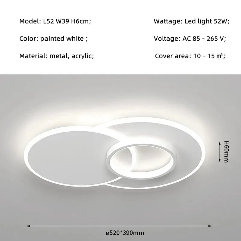 plafonnier led blanc moderne contemporain 42w 52w 45w 55w 103w
