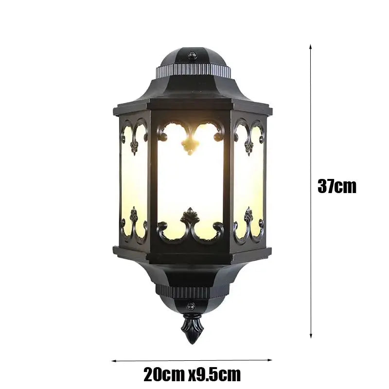 lumière murale extérieure ip55 bronze noir verre borosilicate floral géométrique vieilli led