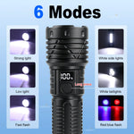 torche rechargeable led ultra puissante 300w lumineuse survie camping travail