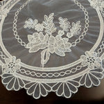 serviette table blanche broderie florale translucide classique décoration d'intérieur table restaurant